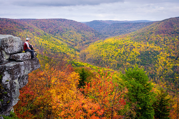Hiker Atop Table Rock