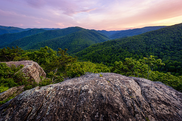Sunset at 20 Minute Cliff Overlook
