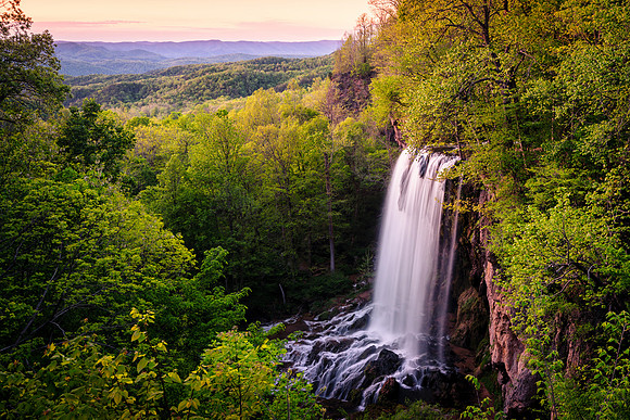 Sunset at Falling Spring Falls