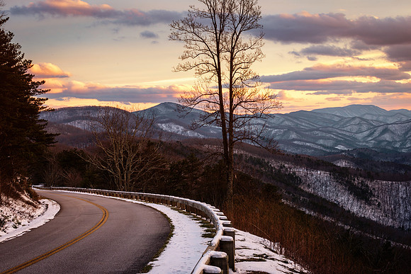 Sunset Along the Blue Ridge Parkway