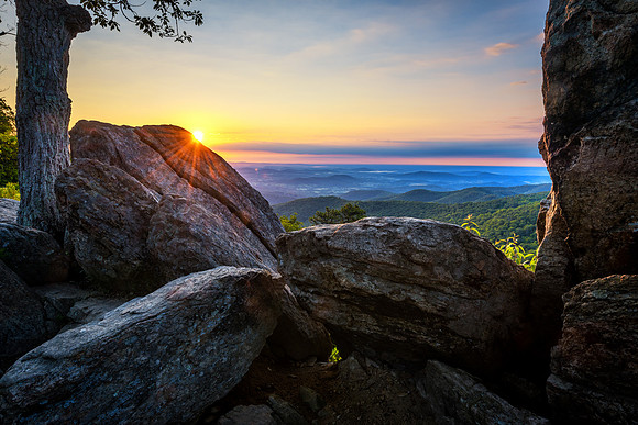 Sunstar at Hazel Mountain Overlook